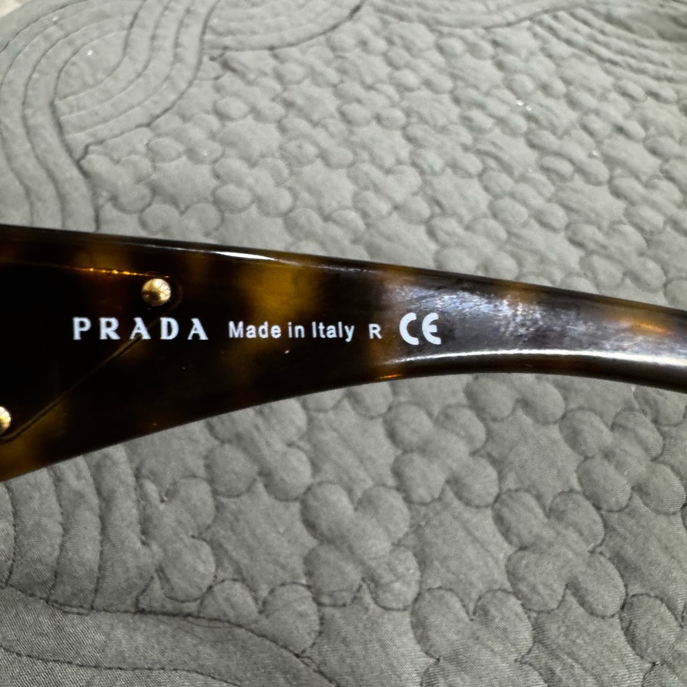Prada Gold and Black Sunglasses - Picture 5 of 7
